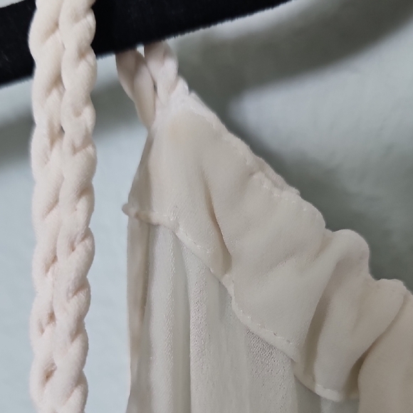 Kobi Halperin Black White Embellished Halter Rope Neck And Tie Tank Top Large - Picture 6 of 12